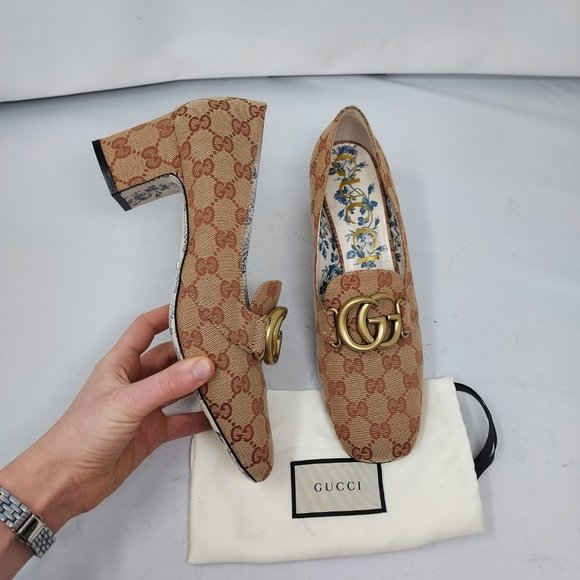 Gucci Shoes - Gucci Victoire Canvas Double G Pumps